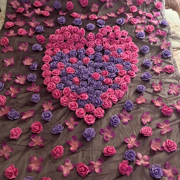 Handmade Flower wall/wedding backdrop/flower backdrop - Picture 2 of 4